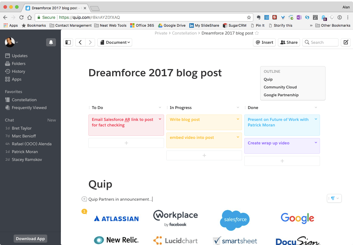 Event Report Dreamforce 2017 Quip's Digital Canvas Brings Context to